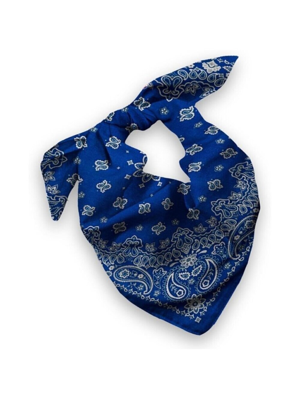 Women's Navy Blue Cotton Bandana Large Cowgirl Handkerchief Headband Scarf